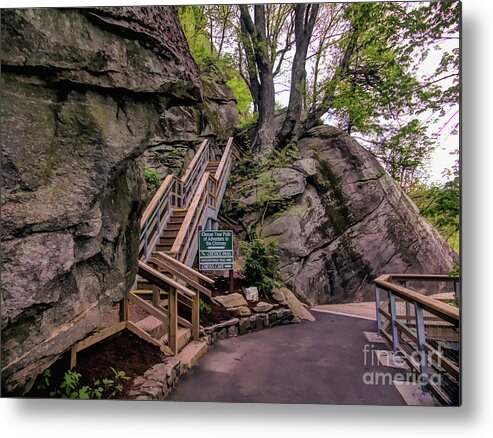 Chimney Rock Metal Print featuring the digital art Choose Your Path by Amy Dundon