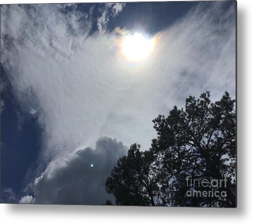 Clouds Metal Print featuring the photograph Radiant Cloud and Sun by Catherine Wilson
