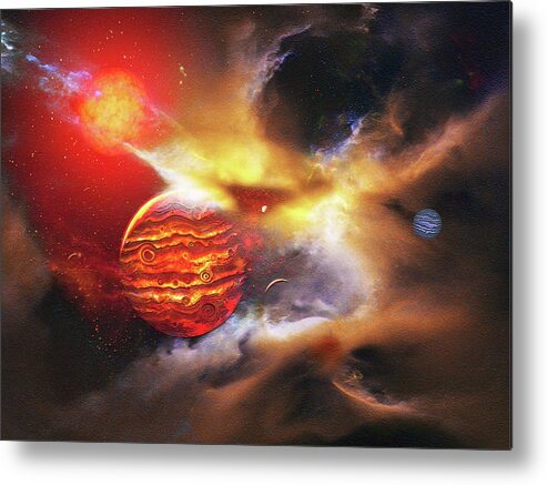  Metal Print featuring the digital art Clouds in Space 1 by Don White Artdreamer