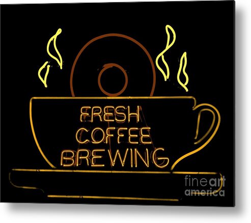 Coffee Metal Print featuring the photograph COFFEE brewing min by GJ Glorijean