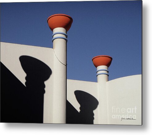 Architecture Metal Print featuring the photograph Columns and Shadows by Marc Nader