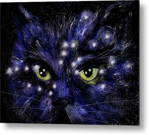 Constellation Cat Metal Print by Rene Lopez - Fine Art America