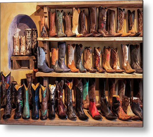 Boots Metal Print featuring the photograph Cowboy Boots by Ginger Stein