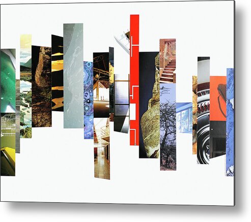 Collage Metal Print featuring the photograph Crosscut#125 by Robert Glover