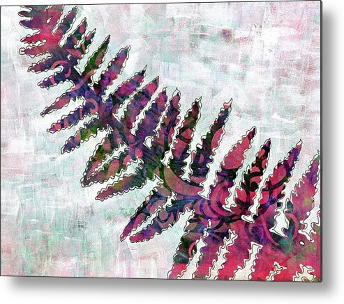 Tropical Metal Print featuring the painting Delicate Fern by Cynthia Fletcher