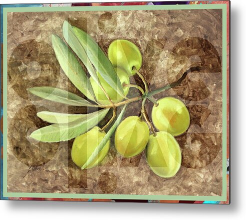Olive Oil Metal Print featuring the painting Olive by Guido Borelli
