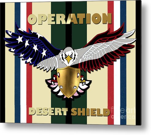 Ods Metal Print featuring the digital art Desert Shield by Bill Richards