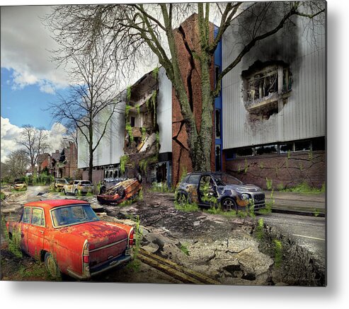 Abandoned Metal Print featuring the photograph Disaster - Desolate Dystopian Decay by Mike Savad