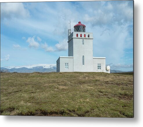 Travel Metal Print featuring the photograph Dyrholaey Lighthouse II by Kristia Adams
