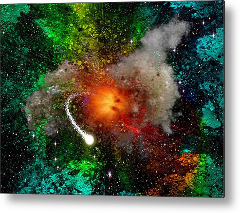 Abstract Metal Print featuring the digital art Escape by Don White Artdreamer