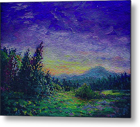 Mike Gross Metal Print featuring the painting Evening Dazzle by Michael Gross