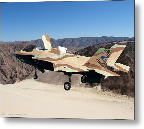 Lightning Metal Print featuring the digital art F-35IB Barak II by Custom Aviation Art