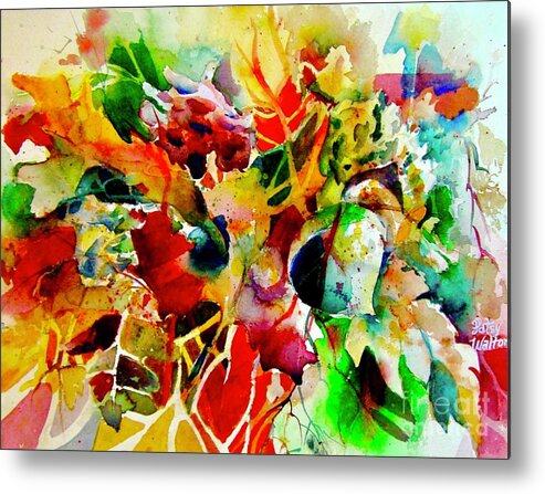 Collage Metal Print featuring the painting Fall Fashion Statement by Patsy Walton