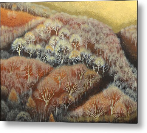 Tapestry Metal Print featuring the painting Fall Tapestry by Adrienne Dye