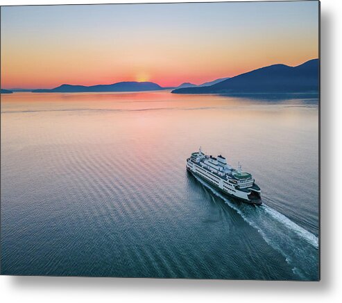 Sunset Metal Print featuring the photograph Ferry Sunset 2 by Michael Rauwolf