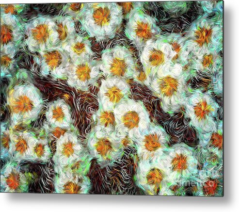 Daisy Metal Print featuring the digital art Field of Daisies by Phil Perkins
