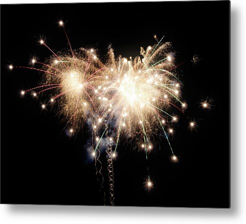 Abstract Shapes Metal Print featuring the photograph Fireworks details - 5 by Jordi Carrio Jamila