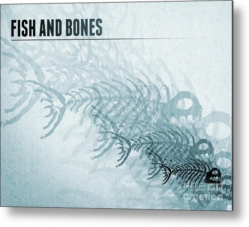 Fish Metal Print featuring the digital art Fish And Bones by Phil Perkins