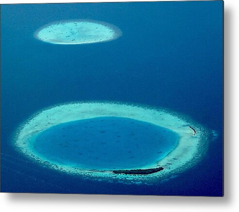 Scenics Metal Print featuring the photograph Flattest country - Maldives by Mohamed Abdulla Shafeeg