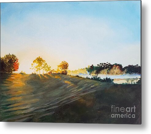 Florida Metal Print featuring the painting Florida Winter Dawn by Merana Cadorette