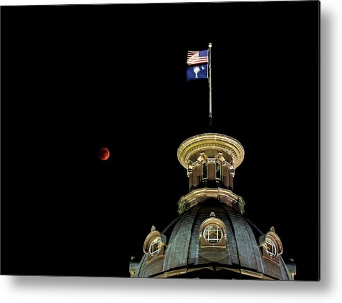 2022 Metal Print featuring the photograph Flower Moon Eclipse by Charles Hite