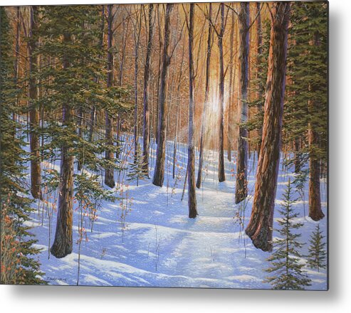 Canadian Metal Print featuring the painting Follow The Light by Jake Vandenbrink