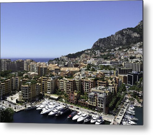 Apartment Metal Print featuring the photograph Fontvieille's harbor in Monaco by Jean-Marc PAYET