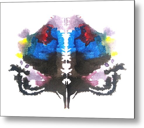 Abstract Metal Print featuring the painting Fussy Frequency by Stephenie Zagorski