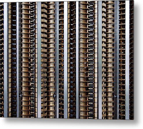Genuine Steampunk Metal Print featuring the photograph Genuine Steampunk -- Charles Babbage Difference Engine No. 2 Mechanical Computer by Darin Volpe