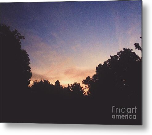 Landscape Photography Metal Print featuring the photograph Golden Hour Autumn Sky by Frank J Casella