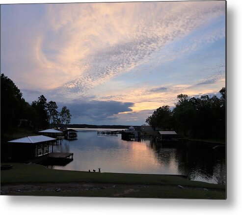 Lake Metal Print featuring the photograph Goose Rejoice Sunrise by Ed Williams