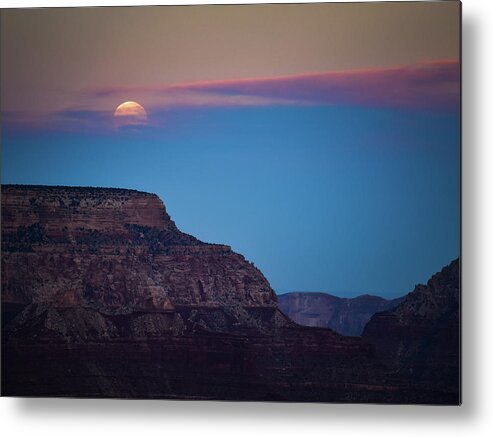 Grand Canyon Metal Print featuring the photograph Grand Canyon Full Moon by Susie Loechler