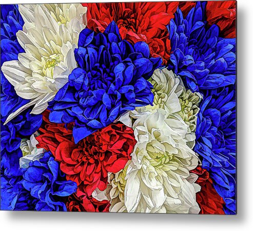 Flowers Metal Print featuring the photograph Grocery Flowers July by Georgette Grossman