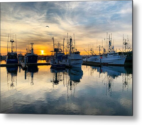 Sunset Metal Print featuring the photograph Harbor Sunset by Brian Eberly