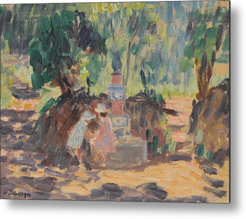 Background Metal Print featuring the painting Henri Lebasque by MotionAge Designs
