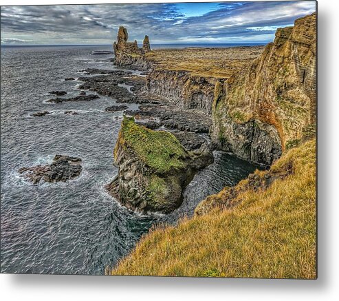 Iceland Metal Print featuring the photograph Iceland cliffs by Yvonne Jasinski