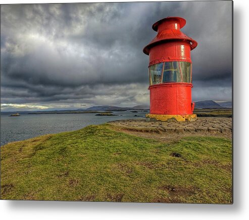 Iceland Metal Print featuring the photograph Iceland Lighthouse by Yvonne Jasinski