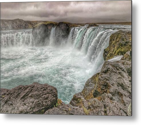 Iceland Metal Print featuring the photograph Iceland Massive waterfall by Yvonne Jasinski
