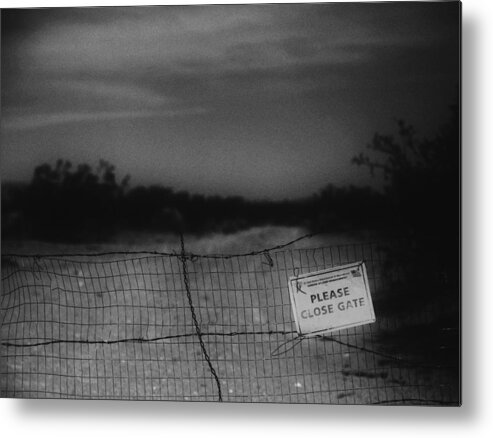Gate Metal Print featuring the photograph In or Out by Mark Ross