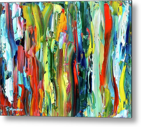 Colorful Metal Print featuring the painting In The Depths by Teresa Moerer