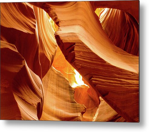 Antelope Canyon Metal Print featuring the photograph In The Desert There Is Only Sand - Antelope Canyon. Page, Arizona by Earth And Spirit