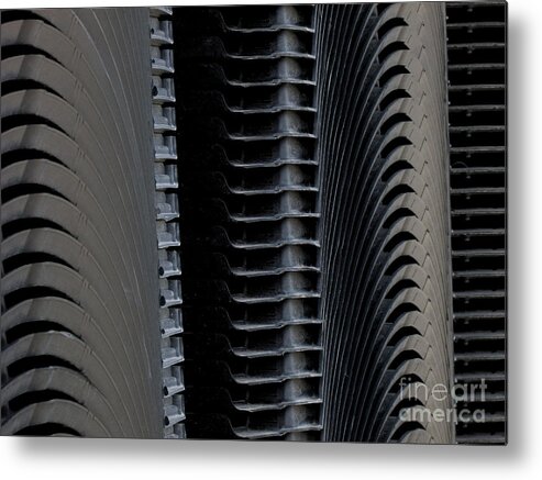 Stacked Forms Metal Print featuring the photograph Industrial Photo Abstract by Kae Cheatham
