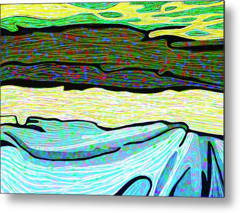 Ocean Waves Metal Print featuring the digital art Intermittent Flow by Rod Whyte