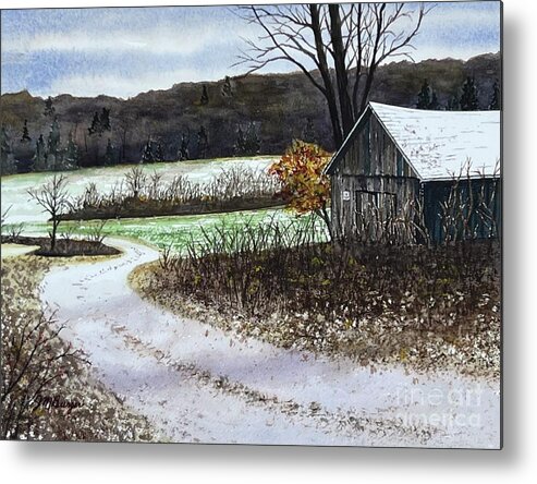 Shed Metal Print featuring the painting Just a Dusting by Joseph Burger
