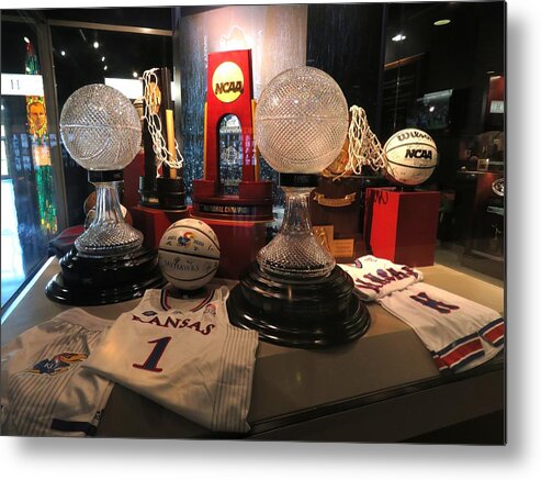 Univeristy Of Kansas Metal Print featuring the photograph KU National Championships by Keith Stokes