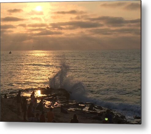 Photography Metal Print featuring the photograph La Jolla Beach Day by Lisa White