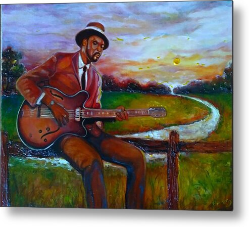 African American Music Art Metal Print featuring the painting Let Yourself go by Emery Franklin