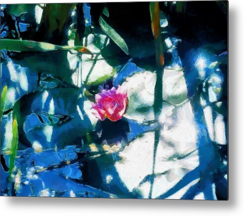 Lily Metal Print featuring the mixed media Lily in the Shallows by Christopher Reed