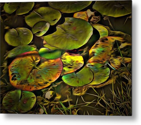 Lily Metal Print featuring the mixed media Lily Pads by Christopher Reed