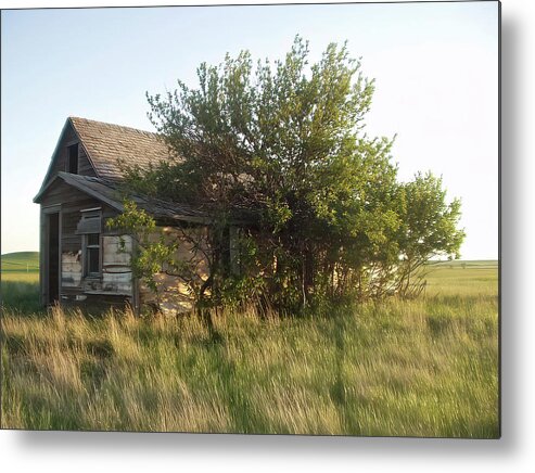 Farmhouse Metal Print featuring the photograph Little House on the Prairie 1 by Cathy Anderson
